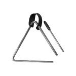 MXT-T4 TRIANGULO 4" C/GANCHO DE CUERO - VARILLA PLATEADA/NEGRO "MXT"