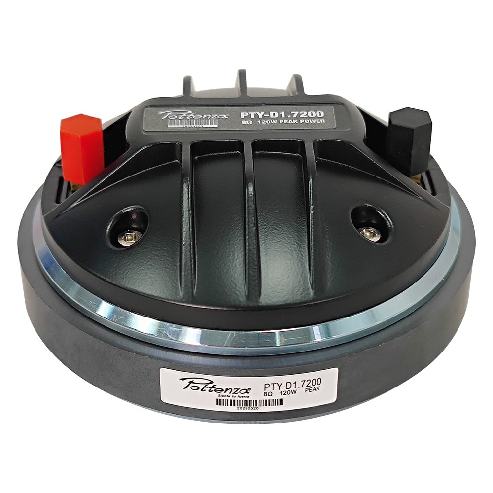 PTY-D1.7200-web-3.jpg PTY-D1.7200 DRIVER (DIAM. DE GARGANTA 1" DIAM. DE BOBINA 1.7") FERRITA 8 OHM 120W «POTTENZA» - Imagen 1