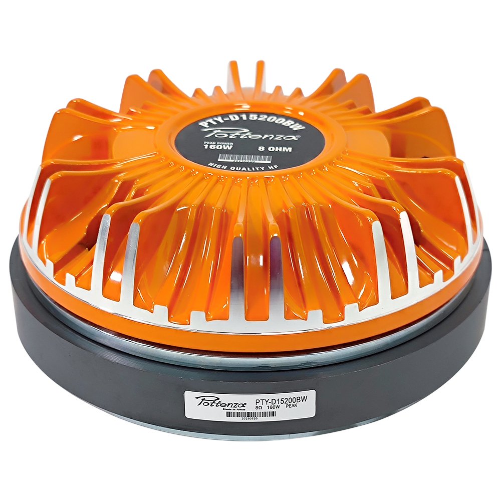 PTY-D15200BW-web-2.jpg PTY-D15200BW DRIVER (DIAM. DE GARGANTA 1.5" DIAM. DE BOBINA 3") FERRITA 8 OHM 160W «POTTENZA» - Imagen 1