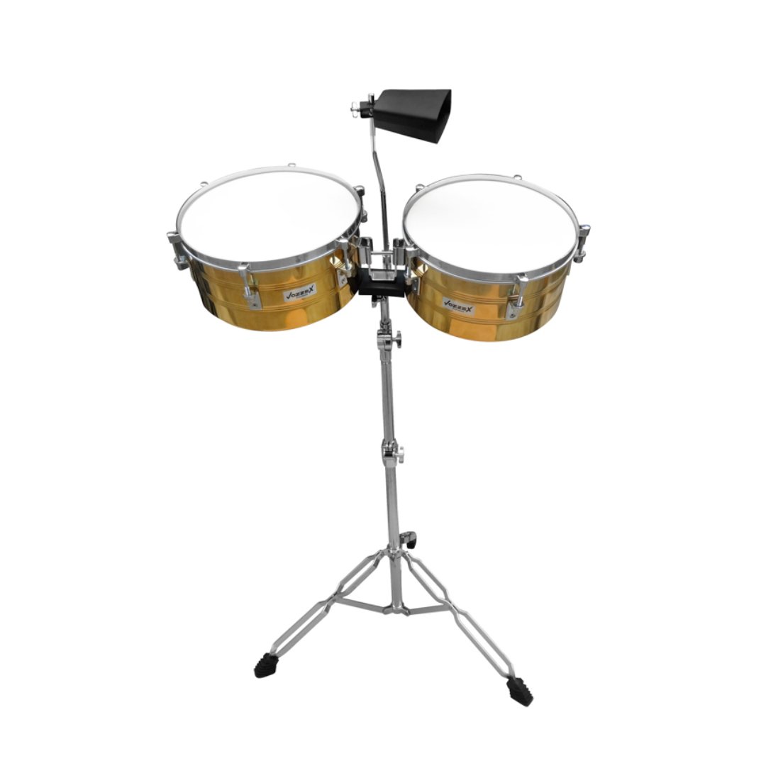 TIMBAL-2.jpg VZ-FTB100G TIMBALES C/PEDESTAL GOLD "VOZZEX" - Imagen 1