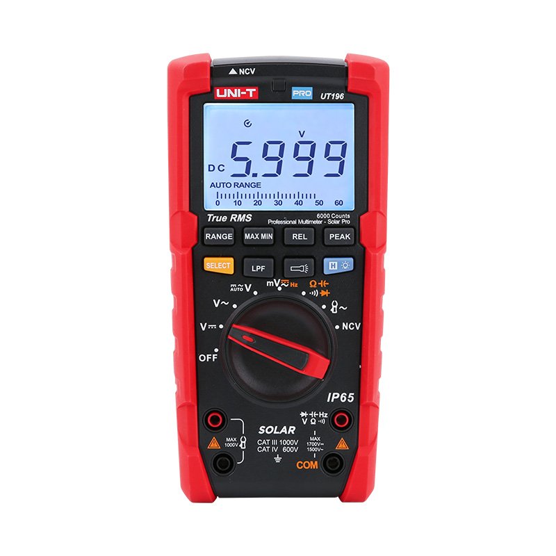 UT196_1.jpg UT-196 MULTIMETRO PROFESIONAL 1700V DC/1500AC TRUE RMS, IP65, CAPACIMETRO "UNI-T" - Imagen 1
