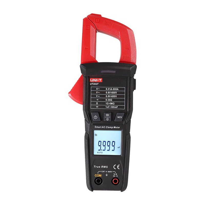 UT202T-1.jpg UT-202T PINZA AMPERIMETRICA INTELIGENTE TRUE RMS 600V AC/DC 600A AC C/TEMPERATURA 1000 ℃ /TENSION SIN CONTACTO (NCV) C/PANTALLA DUAL "UNI-T" - Imagen 1