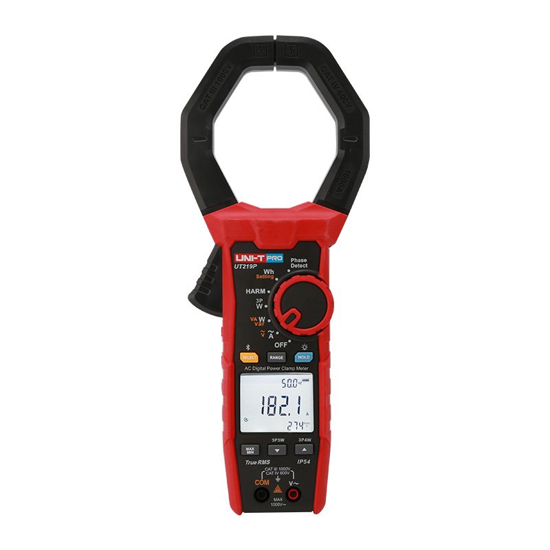 UT219P-1.jpg UT-219P PINZA AMPERIMETRICA DIGITAL DE POTENCIA TRUE RMS 1000A AC C/BT /IP54 "UNI-T - Imagen 1