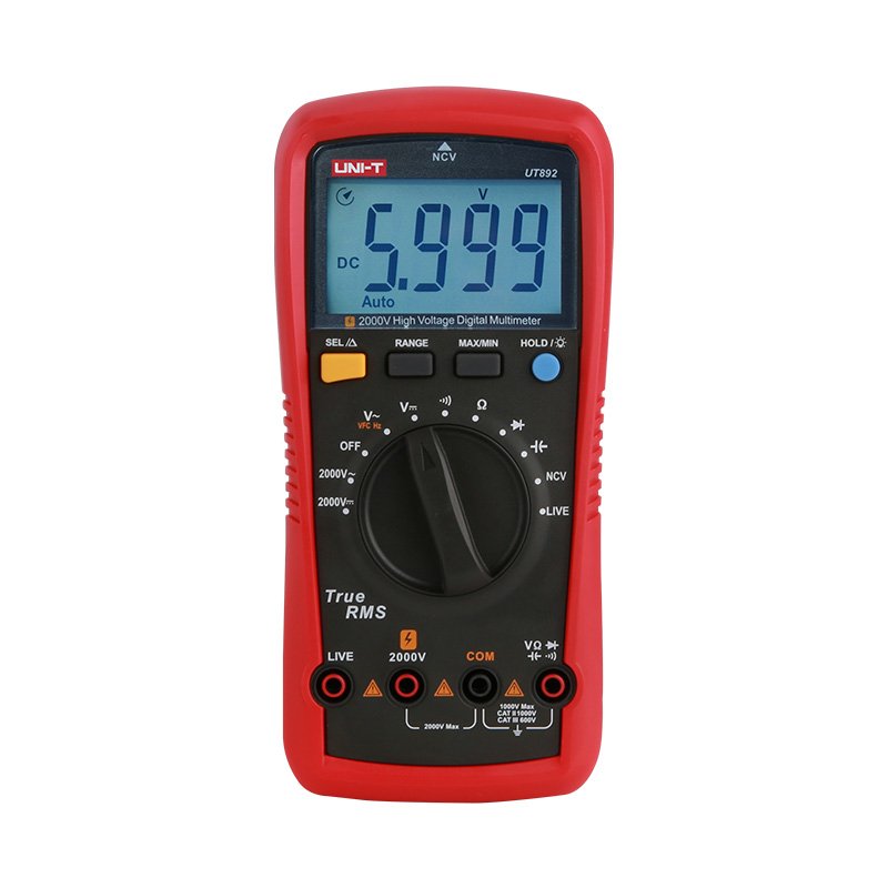 UT892-1.jpg UT-892 MULTIMETRO DIGITAL D/ALTO VOLTAJE 2000V AC/DC TRUE RMS "UNI-T" - Imagen 1