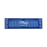VGS-H10/BL ARMONICA AZUL 10 AGUJEROS/DOBLE FILA C/PROTECTOR ABS "VILLEGAS"