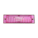 VGS-H10/PNK ARMONICA ROSADA 10 AGUJEROS/DOBLE FILA C/PROTECTOR ABS "VILLEGAS"