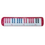 VZ-MEL37K-1/RD MELODICA 37 TECLAS (DE COLORES) C/ESTUCHE DE LONA, MANGUERA Y BOQUILLA - ROJO «VOZZEX»