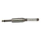 LN-3017SL CONECTOR PLUG MONO 6.35MM PLATEADO C/ RESORTE "L&N-ACOUSTICS"