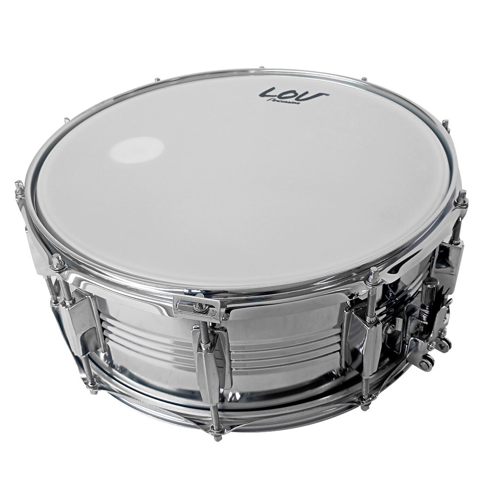 lv-tr-pl-web.jpg LV-TR-PL TAROLA 14"X5.5" D/ACERO PLATEADA C/SORDINA "LOV" - Imagen 1