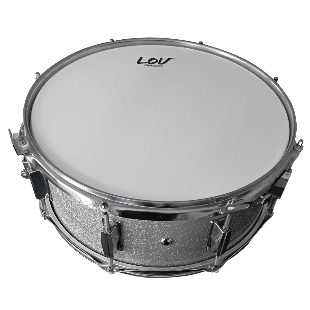 lv-tr-sil-web.jpg LV-TR-SIL TAROLA 14"X5.5" D/ACERO PLATEDA C/SORDINA "LOV" - Imagen 1