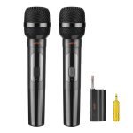 DM-3 SISTEMA DE MICRÓFONO INALÁMBRICO PORTATIL DUAL DE MANO UHF DE ALTA FIDELIDAD C/ RECEPTOR CON PLUG MONO 6.3MM Y BATERIA RECARGABLE 3.7V 2000mAh C/ ESTUCHE «JOYO»