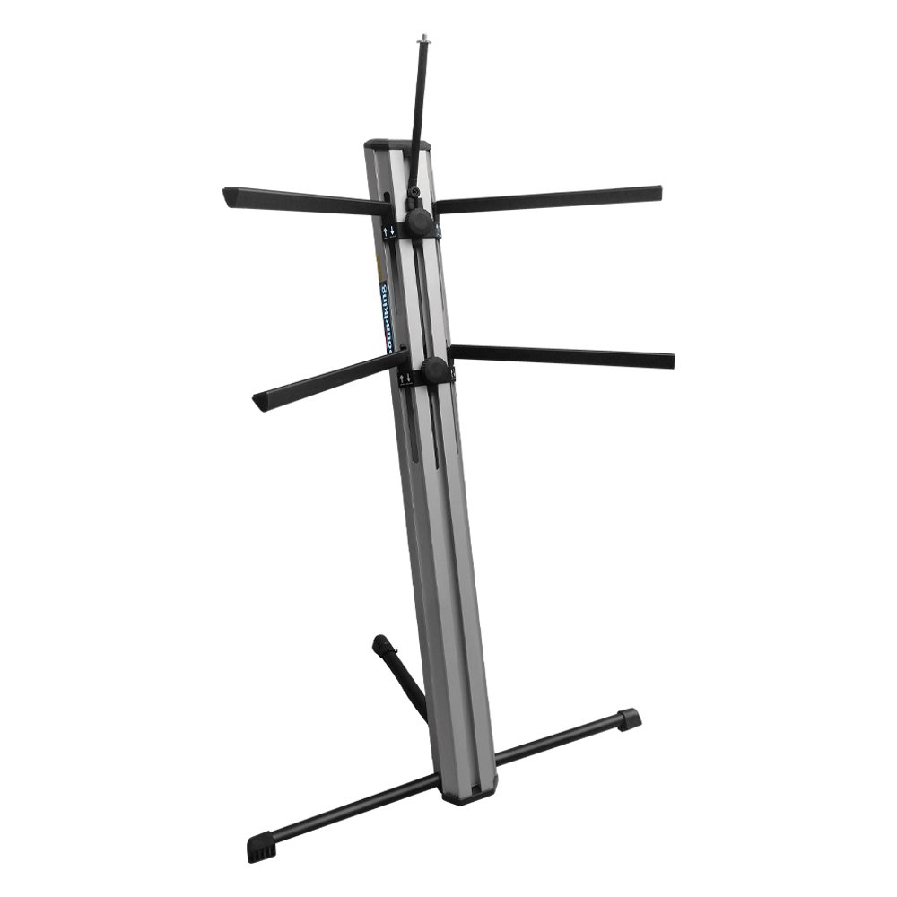 SK102-SILVER.jpg SK-102SILVER PEDESTAL SILVER P/EXHIBICION DE TECLADOS ALT.UP 900-1100MM ALT.LOW 680-880MM C/FUNDA "SOUNDKING" - Imagen 1