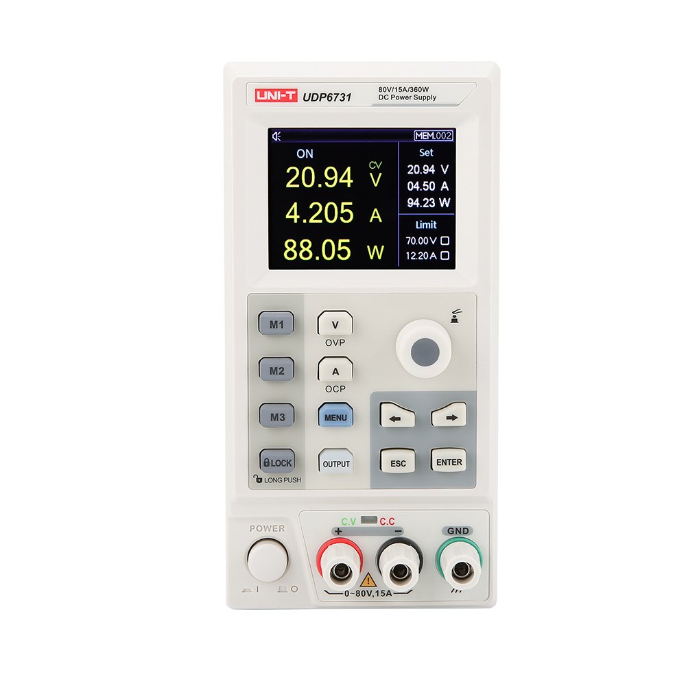 UDP6731-WEB-3.jpg UDP6731 FUENTE D/ALIMENTACION DC LINEAL PROGRAMABLE-1CANAL 360W 80V 15A / CONECTIVIDAD RS-232 «UNI-T» - Imagen 1