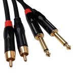 LN-C03-3M CABLE 2 PLUG RCA A 2 PLUG MONO DE 6.3MM 3 METROS «L&N-ACOUSTICS» - Imagen 2