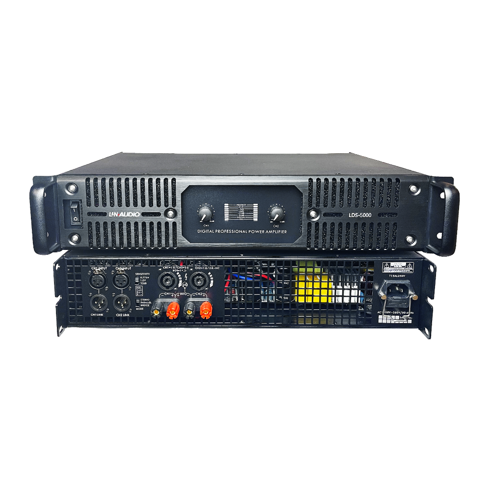 LDS-5000-W-1.png LDS-5000 AMPLIFICADOR DE AUDIO 1600Wx2 2 OHM – L&N-AUDIO - Imagen 1