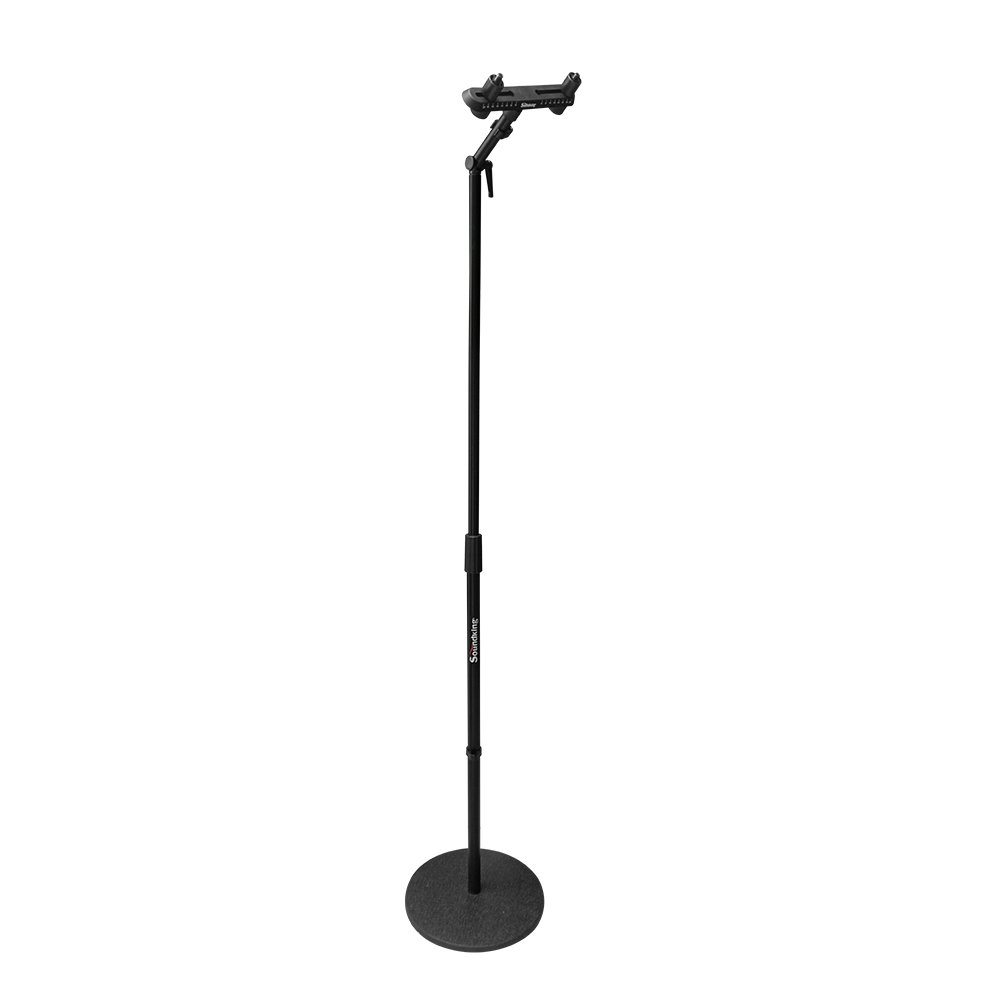 SD295-full_web.jpg SD295 PEDESTAL PARA DOS MICROFONOS C/BASE REDONDA PESADA 820mm A 1740mm «SOUNDKING» - Imagen 1
