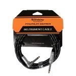 BJJ296/3M CABLE DE PLUG MONO DE 6.3MM A PLUG MONO DE 6.3MM FORMA DE "L" 3M C/CONECTORES PLATEADOS «SOUNDKING»