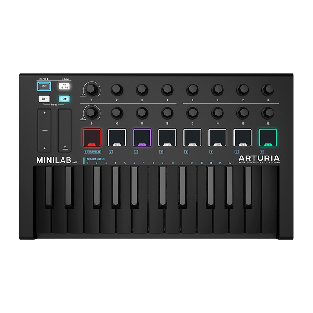 minilab-deep-black-image.png.jpg MINILAB MKII DEEP BLACK EDITION- Controlador miniLab MkII Deep Black edition "ARTURIA" - Imagen 1