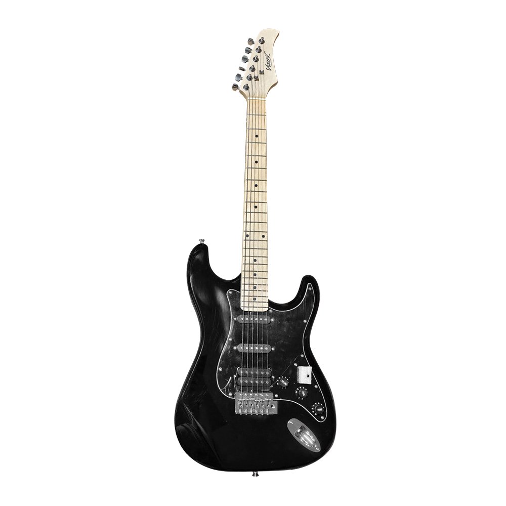 vz-st309-01bbk-WEB.jpg VZ-ST309-01BBK/M GUITARRA ELÉCTRICA 39" 2 PASTILLAS SINGLE + 1 PASTILLA HUMBUCKER COLOR NEGRO/GOLPEADOR NEGRO C/FUNDA «VOZZEX» - Imagen 1